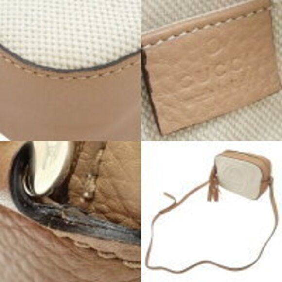 Gucci SOHO Disco Bag crossbody shoulder tassel leather beige white - Picture 7 of 7